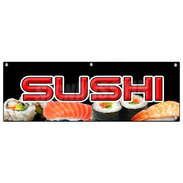 SUSHI BANNER SIGN sashimi ramen noodles soba japanese japan udon sake